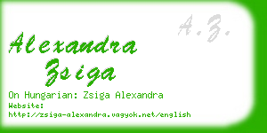 alexandra zsiga business card